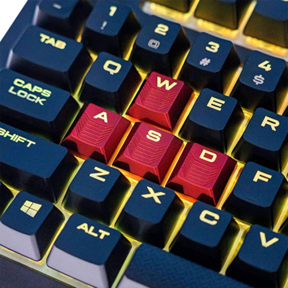 Gaming Accessories Aesthetic - Translucent Keycaps for WASD and Arrows