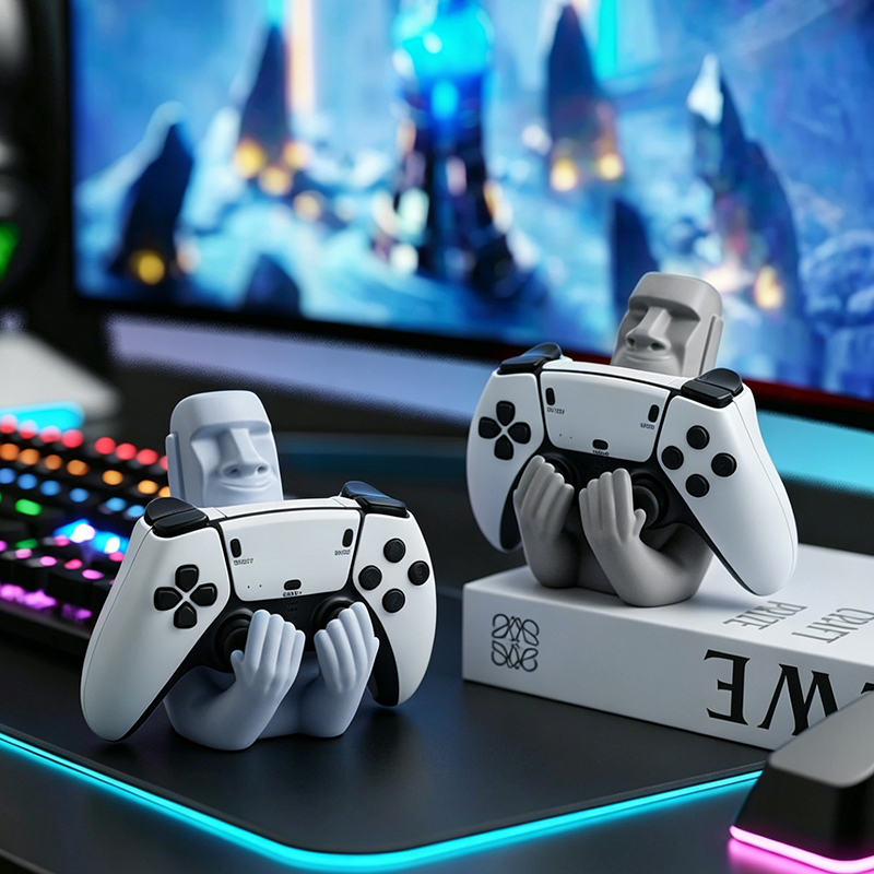 Funny Moai Stone Resin Gamepad - Gaming Accessories For Room ulasan dan harga