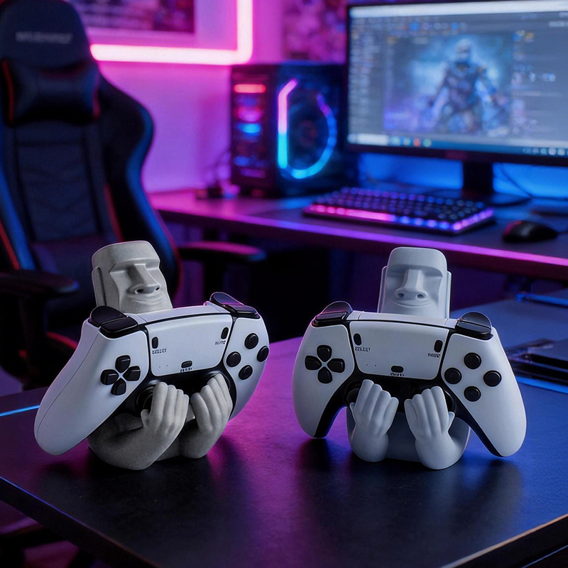 Funny Moai Stone Resin Gamepad - Gaming Accessories For Room ulasan dan harga