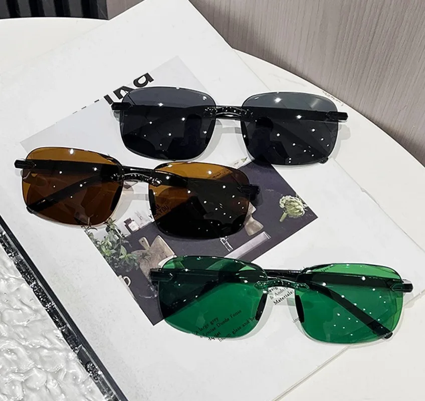 Rimless Stylish Trendy Sunglas - Gaming Accessories Rack ulasan dan harga